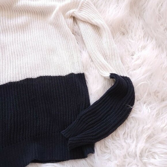 VINCE COLORBLOCK 100% LINEN WOMEN SWEATER SIZE S - Picture 6 of 9